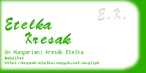 etelka kresak business card