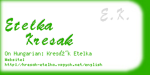 etelka kresak business card